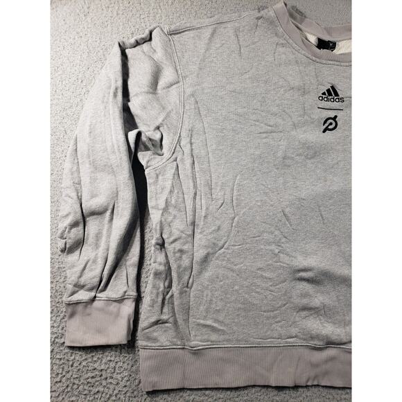 Adidas Sweatshirt Men's 2XL Gray Peloton Pullover Cotton Stretch Athleisure - Picture 2 of 14